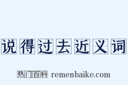 说得过去近义词是什么意思的图片